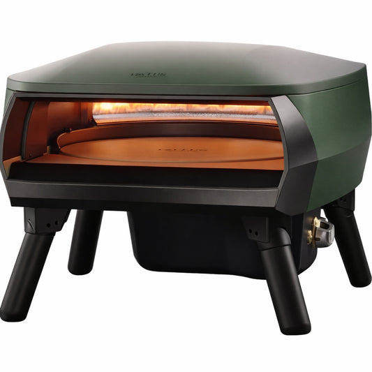 PICCOLO Rotante Compact Gas Pizza Oven - Portable, Rotating Stone, C-Shaped Burner