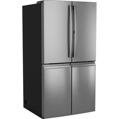 Profile Standard-Depth 28-Cu Ft 4 -Door 36-In Wide Smart Compatible French Door Refrirator with Ice Maker with Water Dispenser and Door within Door ( Finrprint-Resistant Stainless Steel ) ENERGY STAR Certified