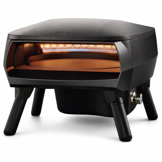PICCOLO Rotante Compact Gas Pizza Oven - Portable, Rotating Stone, C-Shaped Burner