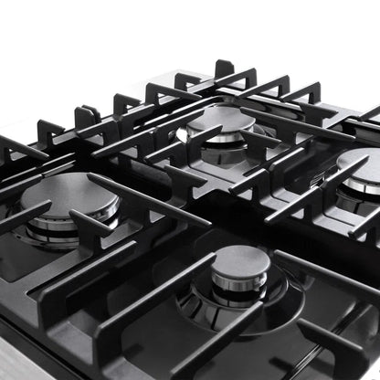 24 In. Haven Collection 3.73 Cu. Ft. Gas Range with 4 Sealed Burners, Cast Iron Grates, Convection Oven, Stainless Steel