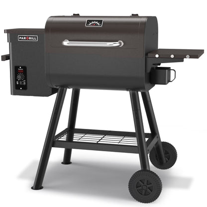 467 Sq.In Wood Pellet Grill & Smoker, BBQ Grill with Auto Temperature Control, for Outdoor Cooking, Patio and Backyard, Bronze Black