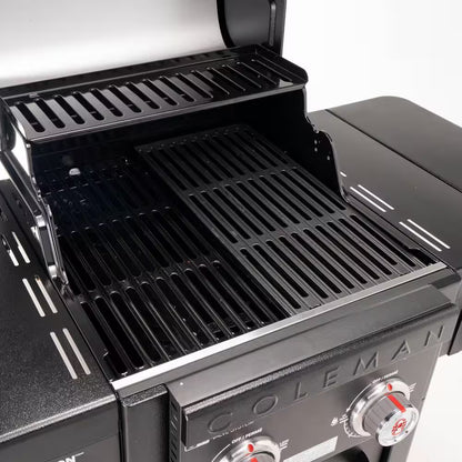 Revolution 2-Burner Gas BBQ Grill in Black with 440 Sq. In. Total Cooking Surface, 2-Side Shelves, Flare-Free Grates